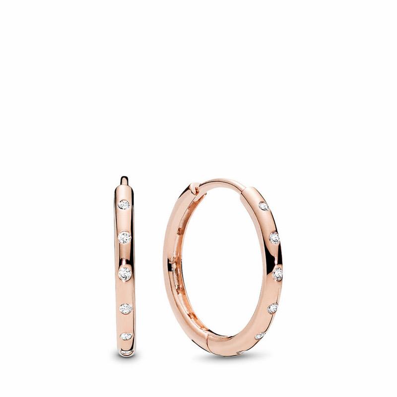 Pandora Australia Rose™ Droplets Hoop Earrings | CRYWNE614